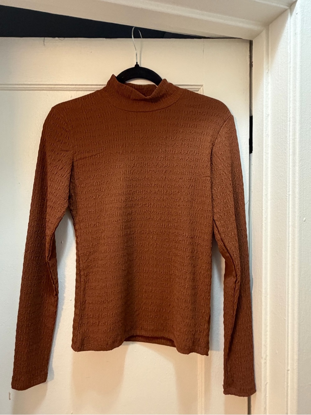 Nordstrom Copper Mock Neck Top